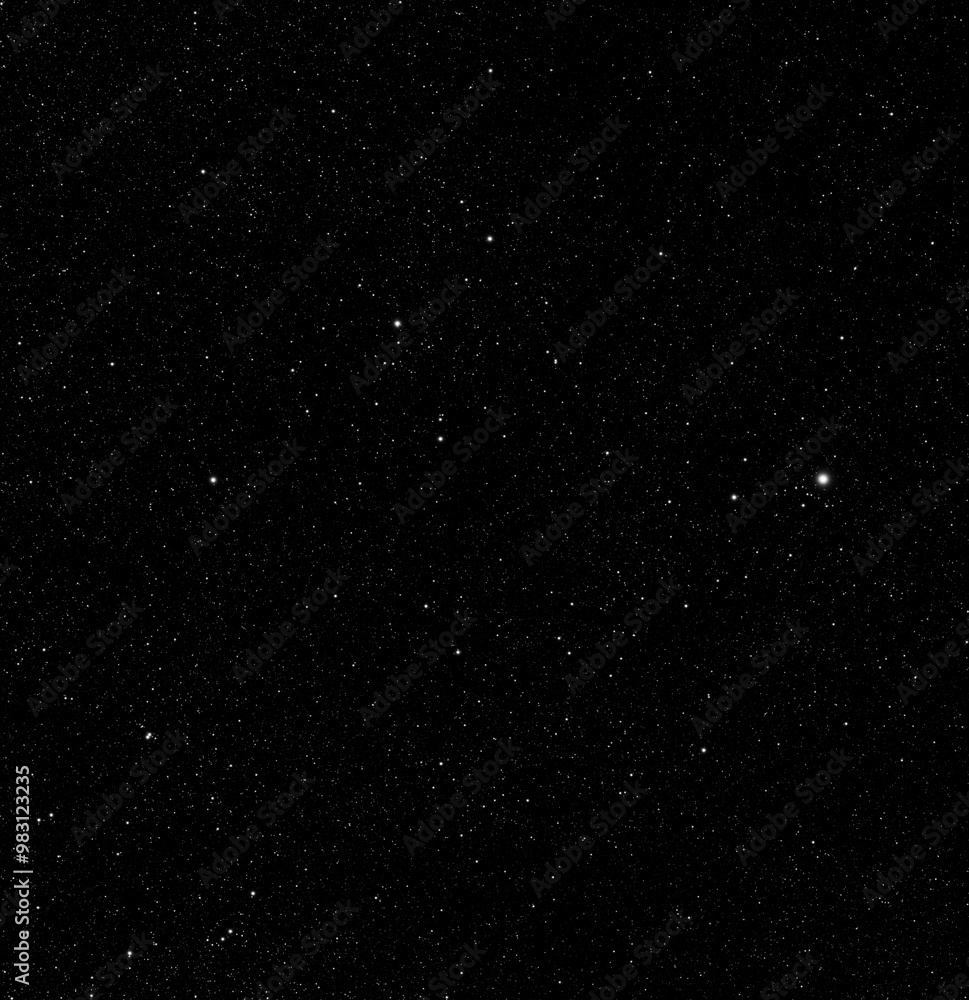 Obraz premium Wide angle photograph of some of the stars (starfield) in the constellation Vulpecula. 