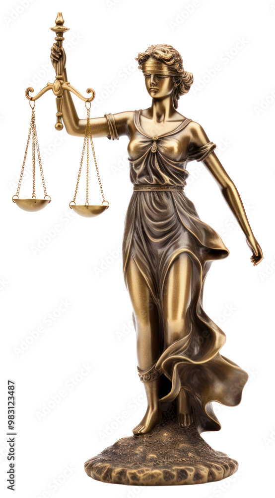 PNG Golden statue of justice sculpture bronze gold white background. PNG Golden statue of justice sculpture bronze gold white background.