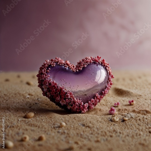 heart on the sand