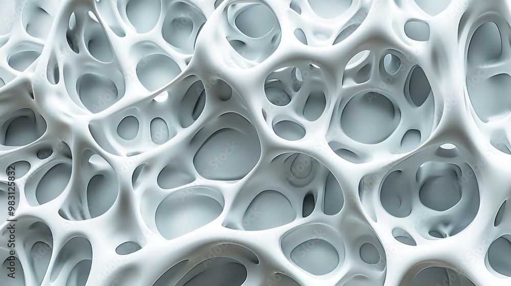 Organic cellular structure osteons matrix. Futuristic bio cement. Generative AI Organic cellular structure osteons matrix. Futuristic bio cement. Generative AI