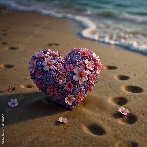 heart on the sand