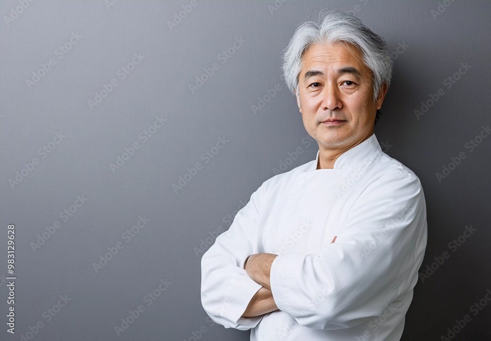 Asian Male Chef Professional Culinary Portrait Asian Male Chef Professional Culinary Portrait