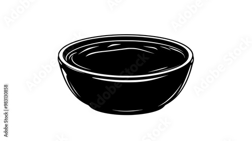 Simple custard in a shallow dish with no additional components, food illustration vector