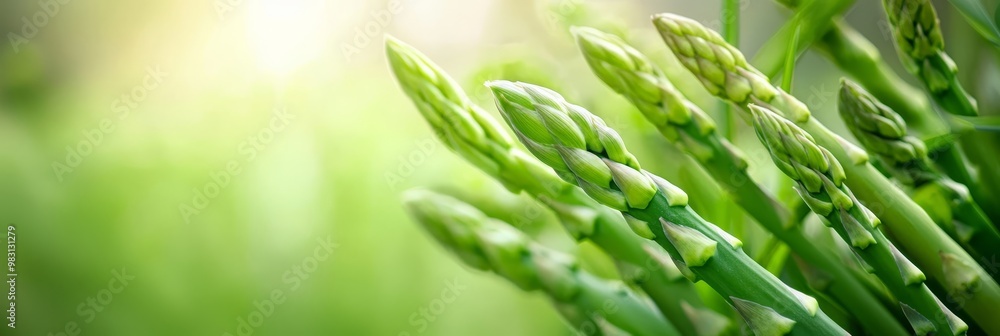 A tight shot of several green grass stalks, with a hazy grass backdrop behind A tight shot of several green grass stalks, with a hazy grass backdrop behind