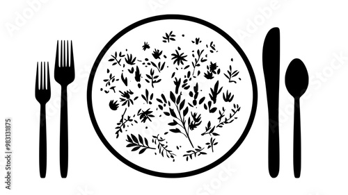 Top-down view of a serving of enchiladas with visible sauce and garnishes, on a simple dish, food illustration vector