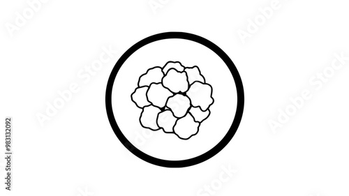 White ceramic plate with a small pile of nuggets, ready to be served, food illustration vector