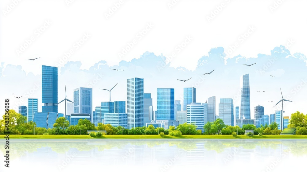 Obraz premium Renewable energy systems with storage solutions and grid balancing technologies