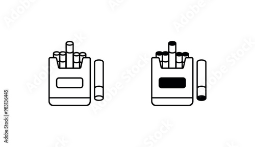 Cigarette icon design with white background stock illustration
