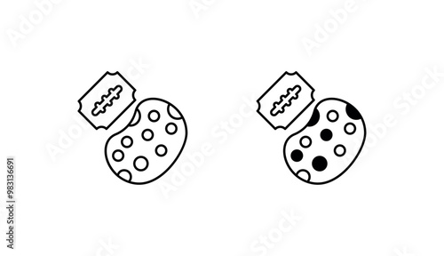 Crack Cocaine icon design with white background stock illustration