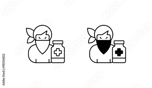 Drug Dealer icon design with white background stock illustration