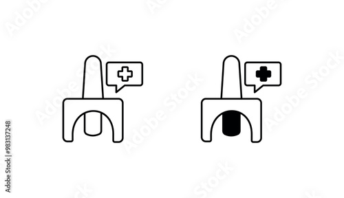 Overdose Rescue icon design with white background stock illustration