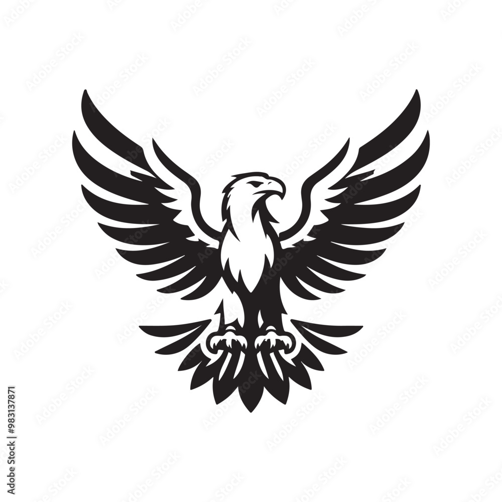 Bonelli's Eagle Silhouette Vector Illustration – High-Quality Graphics Bonelli's Eagle Silhouette Vector Illustration – High-Quality Graphics