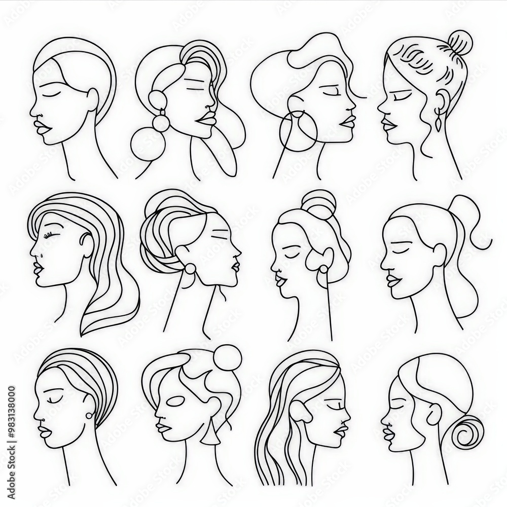 one line illustrations of women, clipart, simple design, minimalist, vector, black and white, designs for brooches and pins, isolated on white stylize 50 one line illustrations of women, clipart, simple design, minimalist, vector, black and white, designs for brooches and pins, isolated on white stylize 50