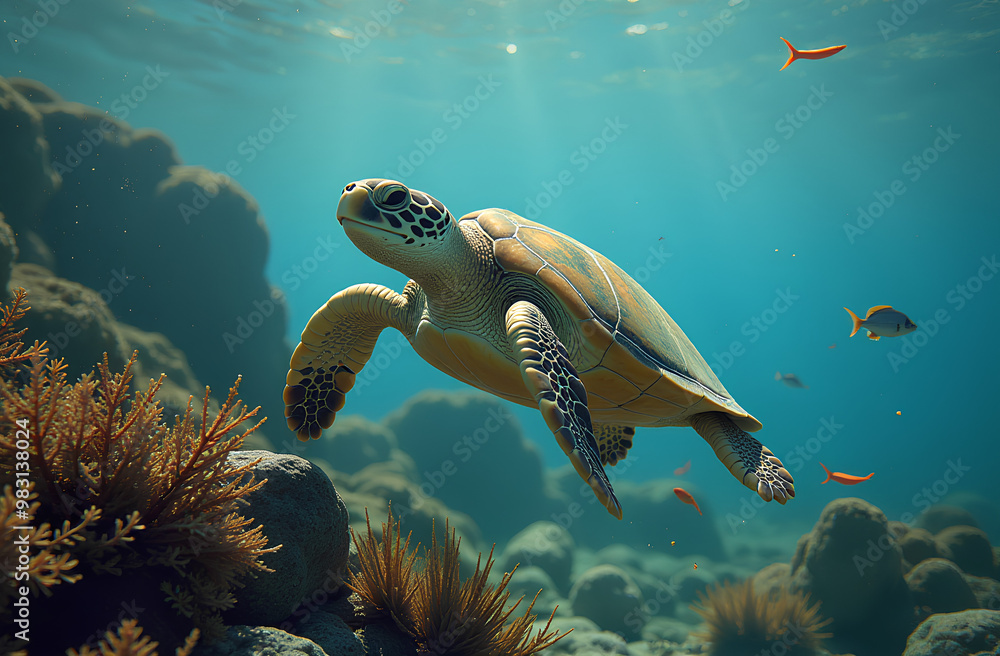 Fototapeta premium green sea turtle