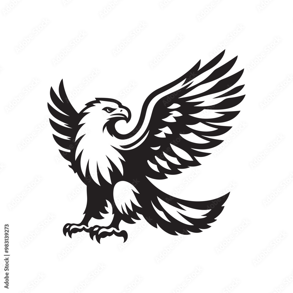 Bonelli's Eagle Silhouette Vector Illustration – High-Quality Graphics Bonelli's Eagle Silhouette Vector Illustration – High-Quality Graphics