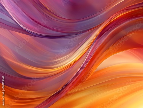 Dynamic Swirling Abstract: A Fusion of Warm and Cool Hues in Motion