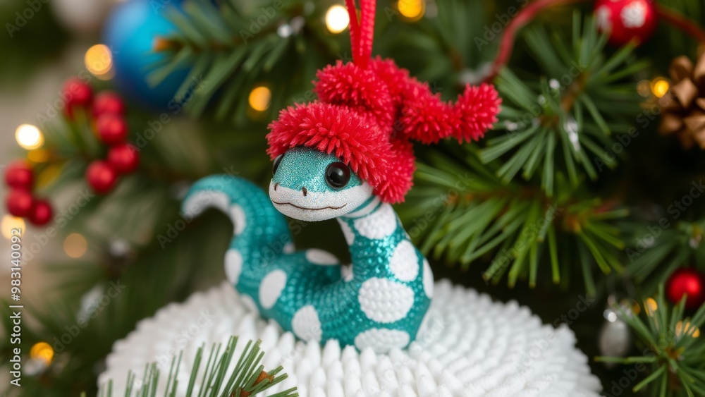 Snake Christmas tree toy. Snake Christmas tree toy.