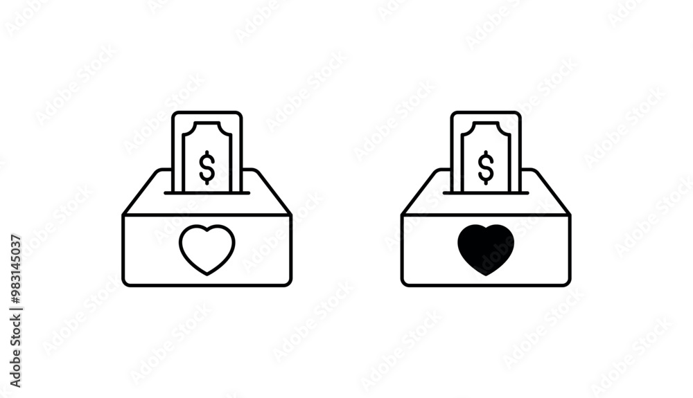 Donate Payment icon design with white background stock illustration Donate Payment icon design with white background stock illustration