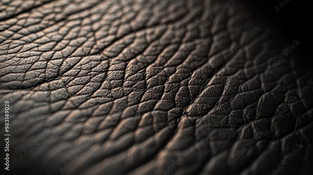 Close-up Texture of Dark Leather Surface Close-up Texture of Dark Leather Surface