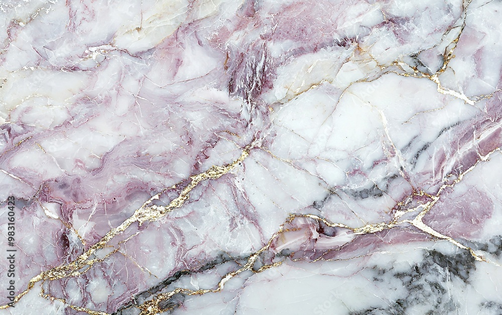 Elegant marble surface with pink and white veins featuring intricate gold accents in natural light Elegant marble surface with pink and white veins featuring intricate gold accents in natural light