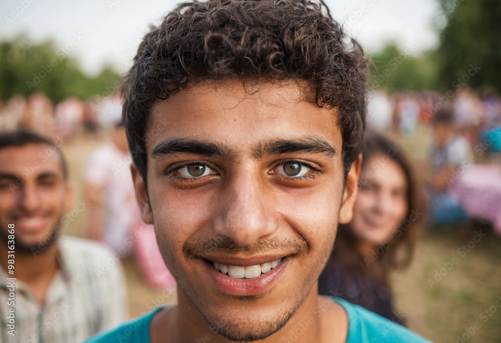 Young man or teenage boy, outdoors, with friends or family, beautiful day, smiling, happy, Arab, age 16-24, sunset, party, celebration, young man, leisure time, Turkish, Arabic, Arabian Young man or teenage boy, outdoors, with friends or family, beautiful day, smiling, happy, Arab, age 16-24, sunset, party, celebration, young man, leisure time, Turkish, Arabic, Arabian