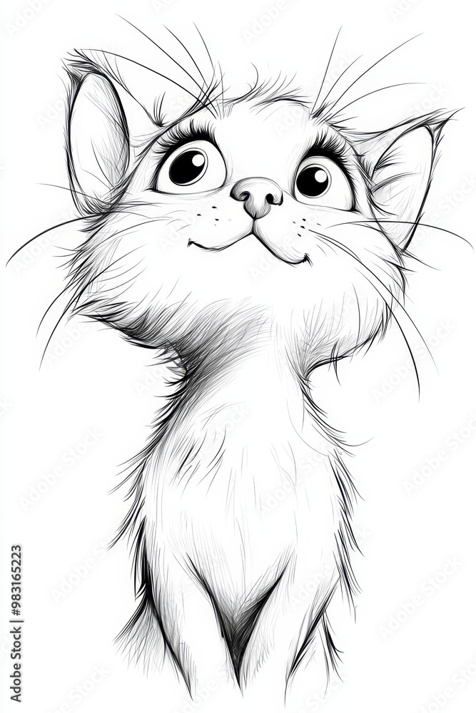 face expressed with wide-open eyes, one paw touching the ground face expressed with wide-open eyes, one paw touching the ground