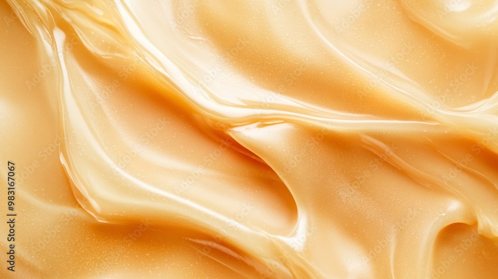A tight shot of a yellow liquid, textured with a distinct droplet in its center A tight shot of a yellow liquid, textured with a distinct droplet in its center