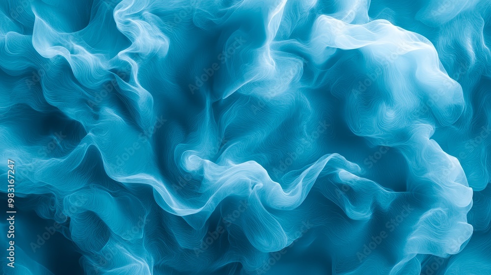 Obraz premium A detailed view of a blue backdrop with copious smoke billowing from its upper portion