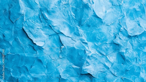 Wallpaper Mural  A detailed view of a blue wall, abundantly coated with multiple layers of paint Torontodigital.ca