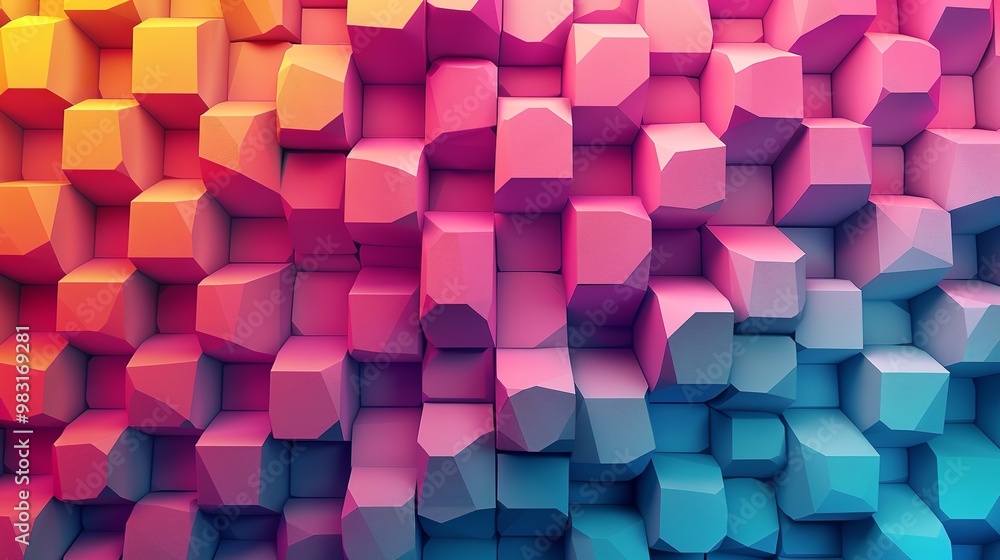 Abstract composition of colorful cubes background Abstract composition of colorful cubes background
