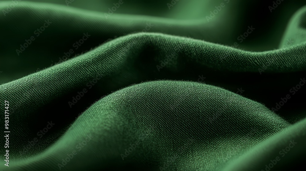 A close-up of a green cloth textured with a cloth-like material, appearing authentically clothy A close-up of a green cloth textured with a cloth-like material, appearing authentically clothy