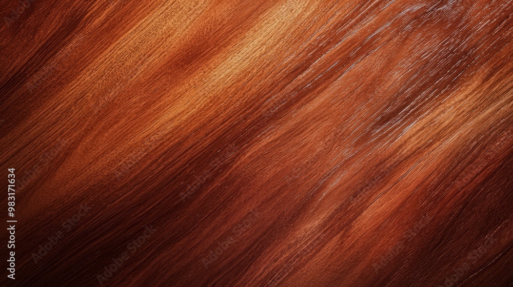 Fototapeta premium A tight shot of a wooden surface showcasing a brown and red stain at its peak