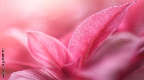  A tight shot of a pink blossom against a softly blurred backdrop of pink and white blooms