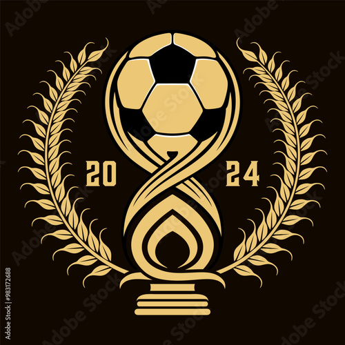 soccer logo. football vintage style emblem decorations football tournament team design.	