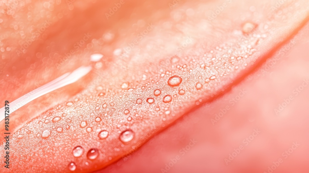 A tight shot of a food item with water beads on its peak and base A tight shot of a food item with water beads on its peak and base