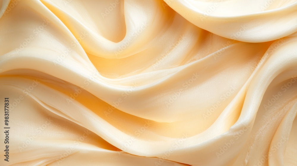 Obraz premium A tight shot of a white fabric with wavy patterns at the top and bottom edges
