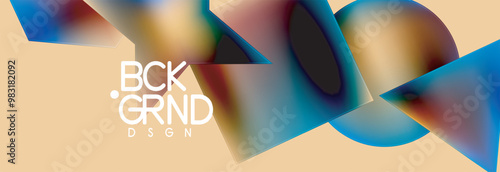 Fluid color geometric shapes abstract background. Vector Illustration For Wallpaper, Banner, Background, Card, Book Illustration, landing page