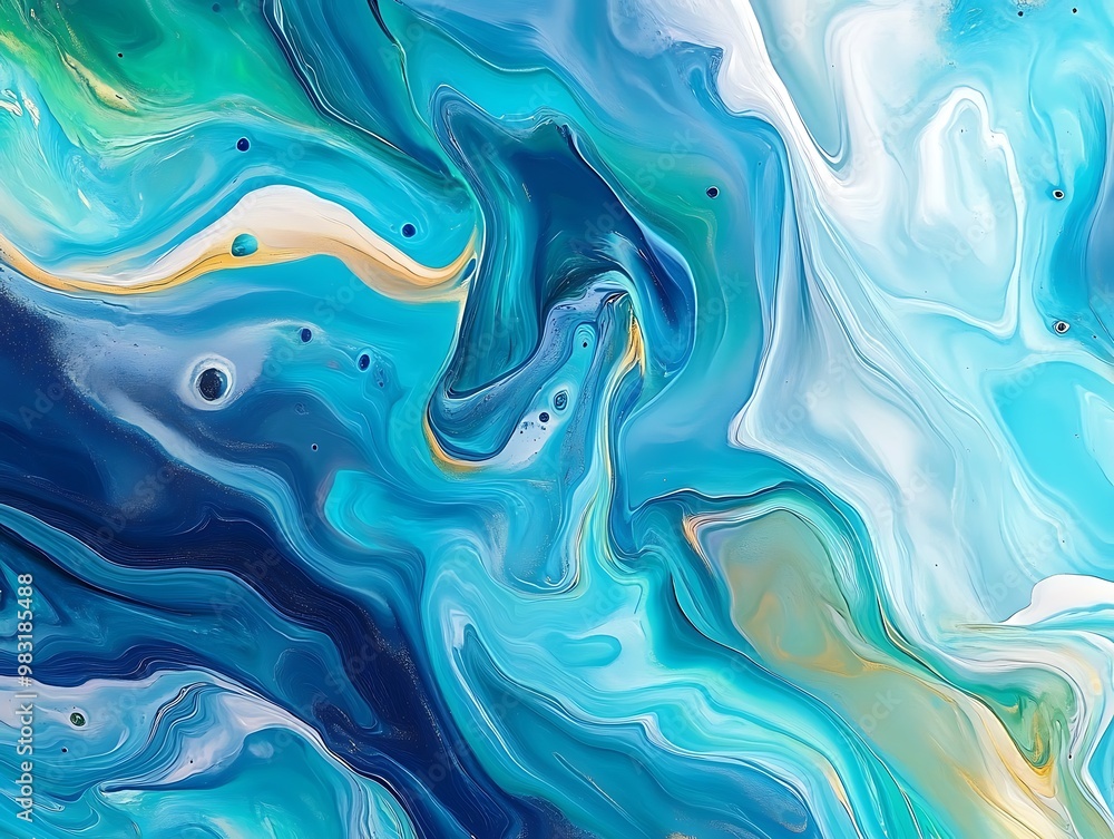 Marble ink colorful blue abstract background with a unique pattern Marble ink colorful blue abstract background with a unique pattern