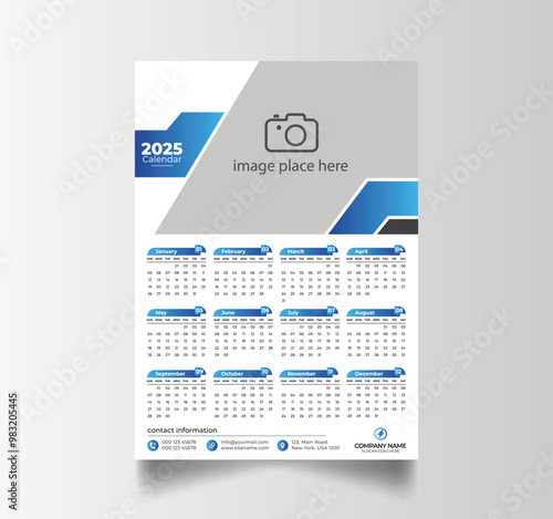 Modern 2025 Simple Calendar Planner Design