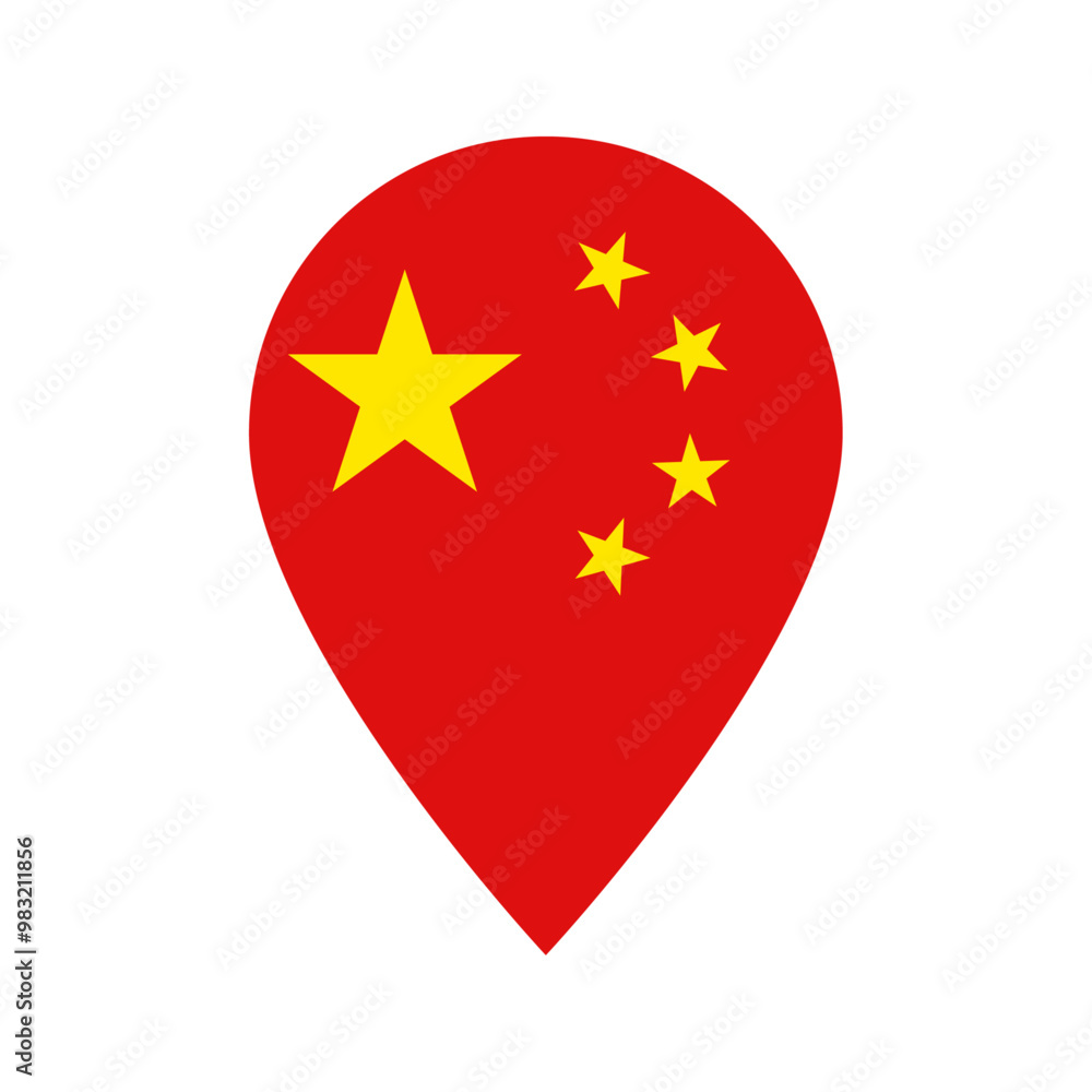 China flag location icon China flag location icon