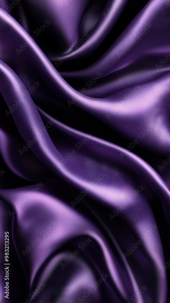 Purple fabric features a long, wavy, wavy pattern in close-up Purple fabric features a long, wavy, wavy pattern in close-up
