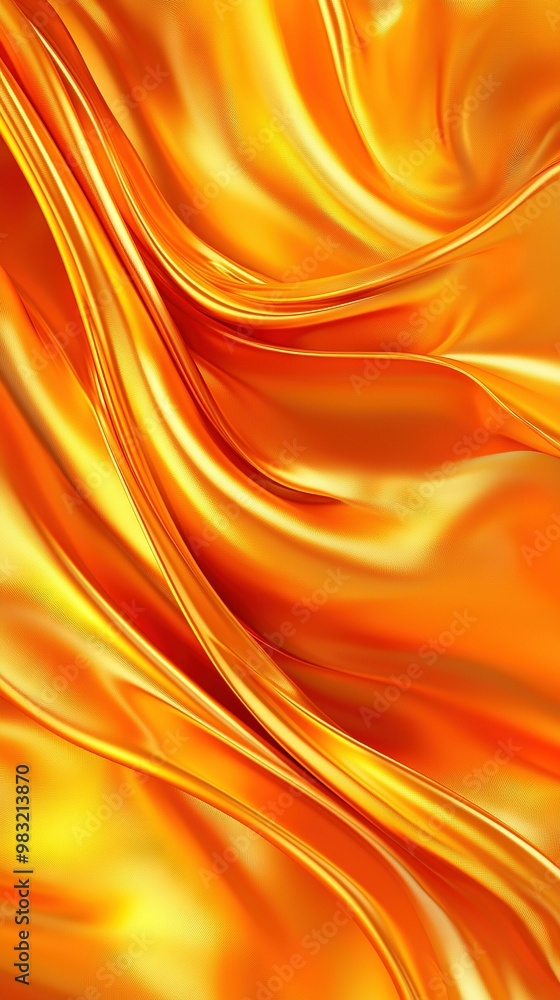 a yellow fabric with a wavy pattern at its base a yellow fabric with a wavy pattern at its base