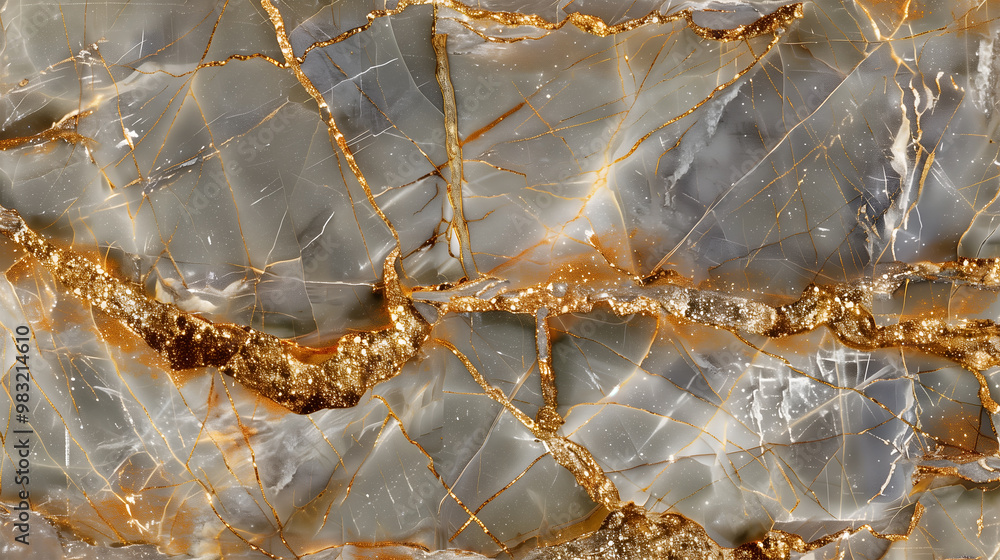 Elegant marble texture background with golden veins and intricate gray patterns Elegant marble texture background with golden veins and intricate gray patterns