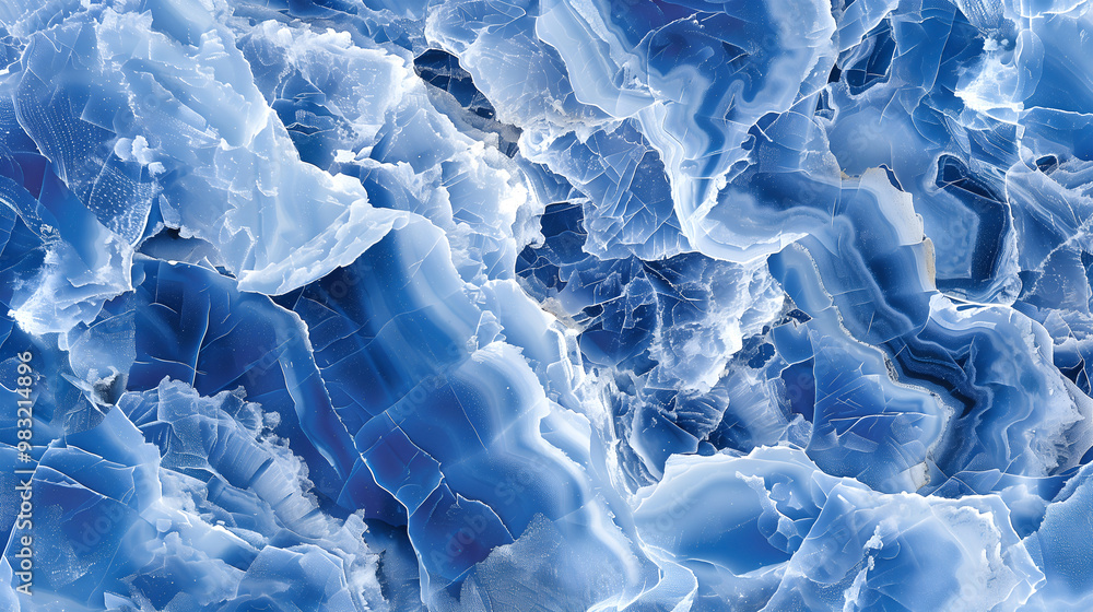 Obraz premium Elegant blue marble texture showcasing intricate patterns and smooth surfaces