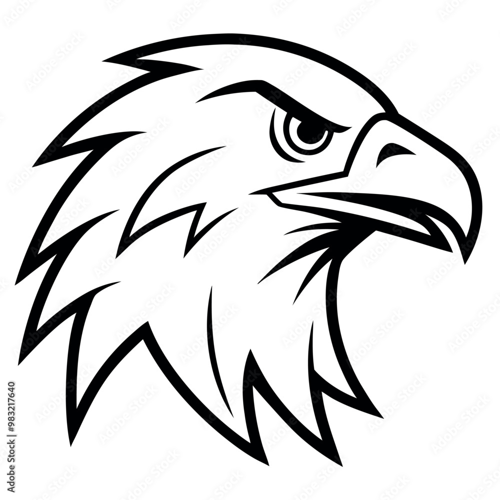 Fototapeta premium Dynamic vector illustration of an eagle's head