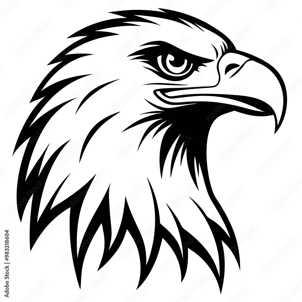 Dynamic vector illustration of an eagle's head Dynamic vector illustration of an eagle's head