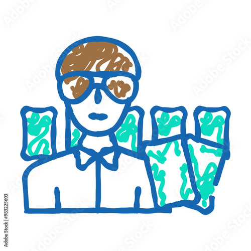 poker game doodle icon sketch vector. poker game sign. isolated symbol illustration