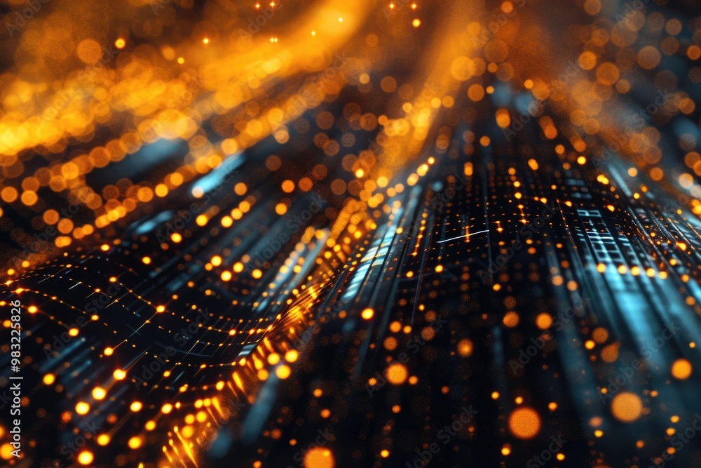 Close-up shot of a blurry background with lights, perfect for adding a mysterious ambiance to any scene Close-up shot of a blurry background with lights, perfect for adding a mysterious ambiance to any scene