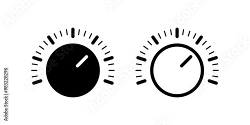 volume control icon set. flat illustration of vector icon on white background