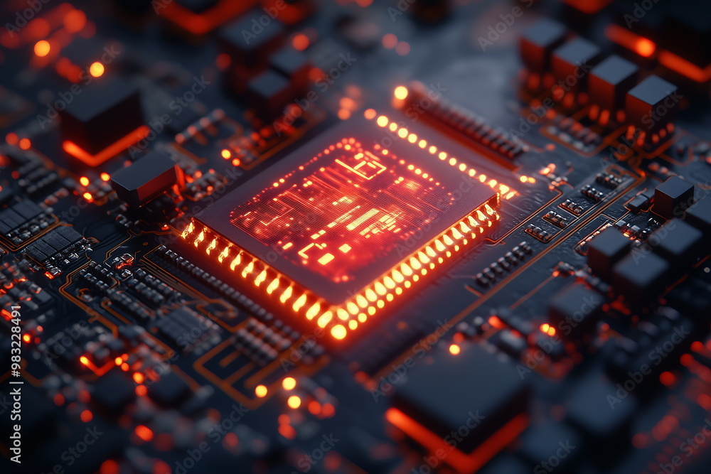 integrated microchip technology abstract, Electronic circuit board close up. integrated microchip technology abstract, Electronic circuit board close up.